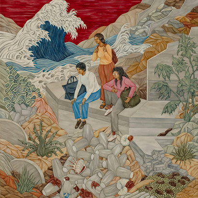 Shrimanti Saha, Old friends, 2025. Courtesy of Vadehra Art Gallery