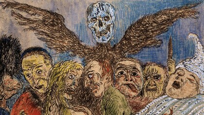 "Los pecados capitales dominados por la muerte", James Ensor, 1904