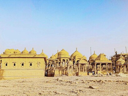 A field of wondrous architecture at Bada Bagh Jaisalmer, India
