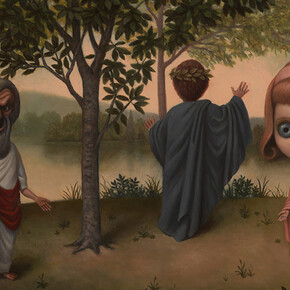 Marion Peck, The Actors, Oil on Canvas, 46x60 cm. 