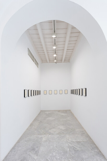 Ignasi Aballí, In ictu oculi, vista de exhibición. Cortesía del Centro Andaluz de Arte Contemporáneo. Foto por Pepe Morón