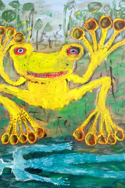 Rob Ober, Mango (detail), 2024, 96 x 83 in. Courtesy of the artist and Shrine Gallery