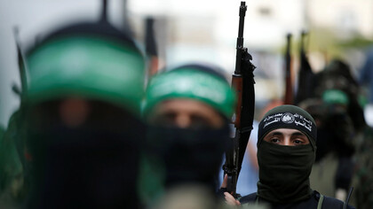 Militantes de la organización política y paramilitar palestina Hamás
