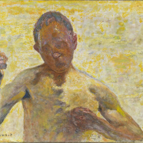 Pierre Bonnard, "Self-Portrait (The Boxer)," 1931, oil on canvas. Musée d'Orsay, Paris. Donation of Philippe Meyer, 2000. © 2023 Artists Rights Society (ARS), New York / ADAGP, Paris. Photo courtesy Art Resource, NY; © RMN–Grand Palais (Musée d'Orsay) / Michèle Bellot. Courtesy of Kimbell Art Museum