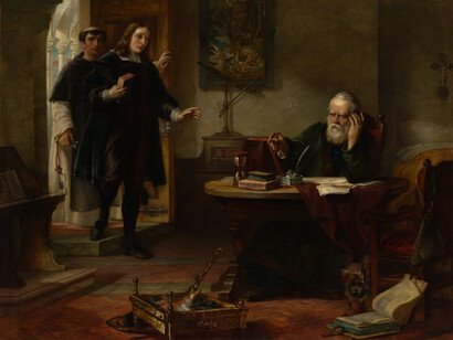 Solomon Alexander Hart; Milton visita a Galileo cuando se encontraba preso por la Inquisición, 1847
