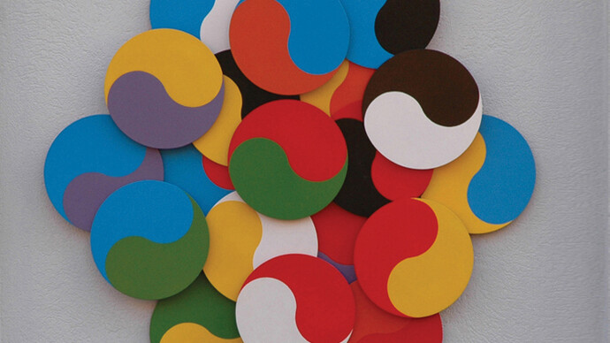Alberto Biasi, Strutturazione Dinamica, 1964, 120 x 120 cm
