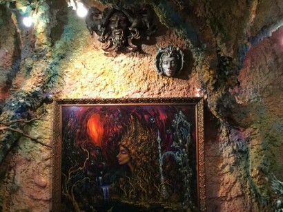 One of many mystical paintings in Kingdom of Argondia, Prague, Czech Republic