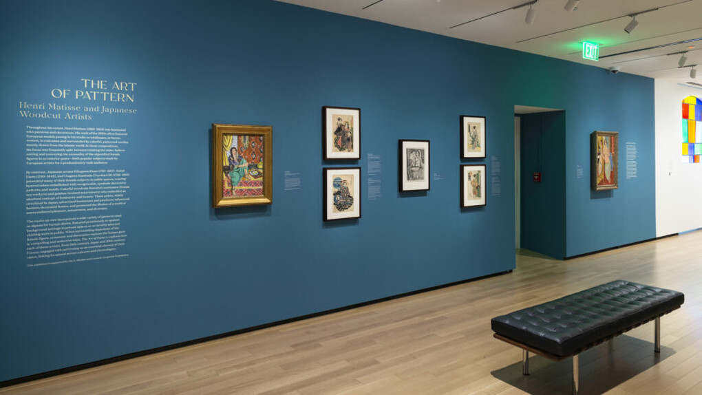 Various artists, The art of pattern: Henri Matisse and japanese woodcut artists, exhibition view. Courtesy of The Baltimore Museum of Art