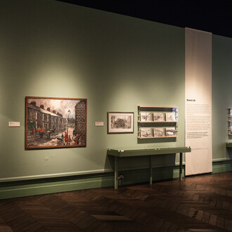 Norman Cornish, A life in sketchbooks, exhibition view. Courtesy of the Bowes Museum