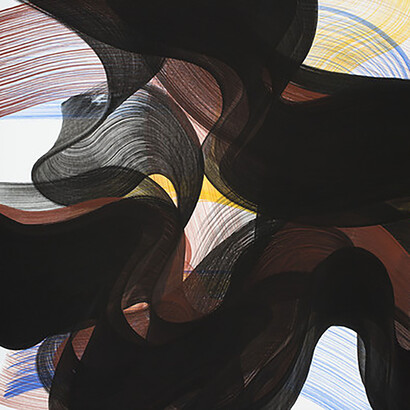 Sans titre, pigment et medium acrylique sur toile, 60 X 60 cm, 2020