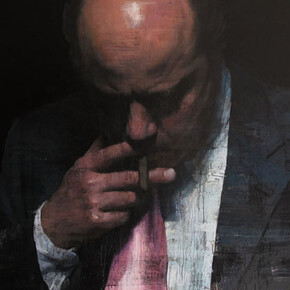 François Bard, Insider Information, 2014, Oil on Canvas, 51" x 63"