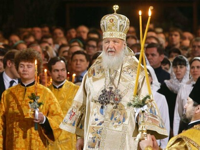 El Patriarca de la Iglesia ortodoxa en la misa de Navidad