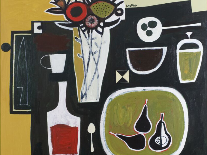 Simon Laurie RSW, Flowers and Pears