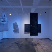 Keli Safia Maksud, old blues new bruises, 2023, exhibition view,  A.I.R. Gallery, Brooklyn, NY, photo by Sebastian Bach. Courtesy of the artist and A.I.R. Gallery