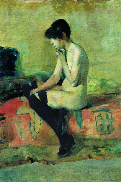 Henri de Toulouse-Lautrec, Etude de nu. Femme assise sur un divan,1882, Olio su tela, Musée Toulouse-Lautrec, Albi, France