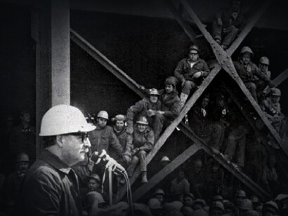 Salvador Allende (1908-1973) en un discurso frente a miembros del gremio minero luego de la nacionalización del cobre en 1971