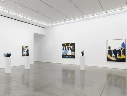 Serge Alain Nitegeka, Configurations in black, exhibition view. Courtesy of Marianne Boesky Gallery