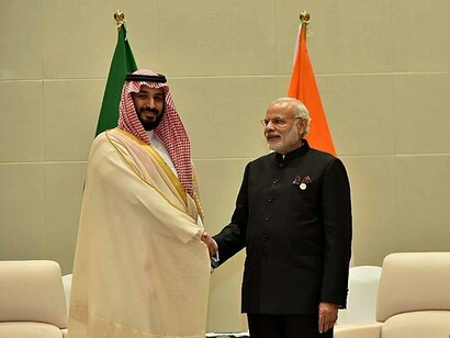 Crown Prince Muhammad bin Salman meeting prime minister Narendra Modi