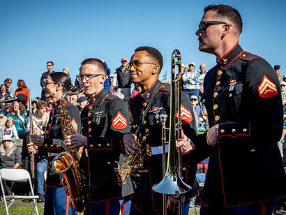 Anzac Day, 25 April 2025, featuring the U.S. Marine Corps Forces Pacific Band