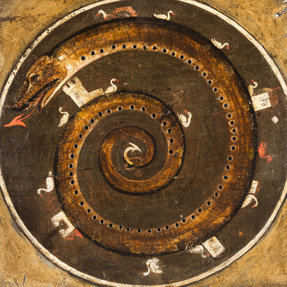 Game of the goose, Mid / late 19th century. Courtesy of American Folk Art Museum