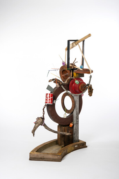 Lonnie Holley, “Beyond Elementary”, 2003, Mixed Media, 66”h x 38”w x 27”d