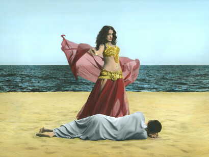 Youssef Nabil, I Saved My Belly Dancer #XIII (détail), 2015, Hand coloured gelatin silver print © Courtesy of the artist and Galerie Nathalie Obadia, Paris/Bruxelles