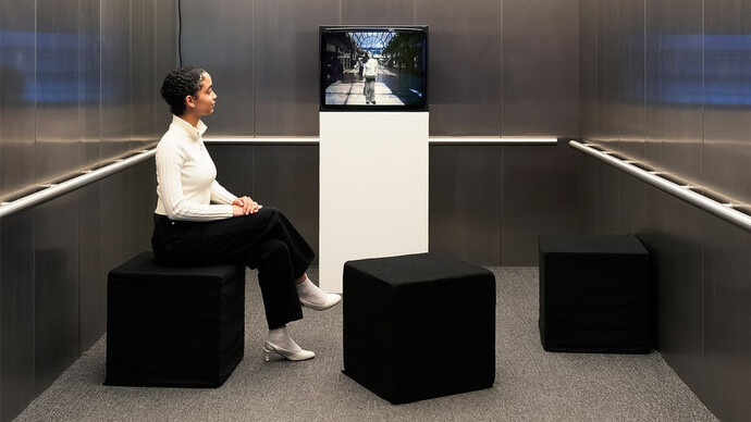 Gillian Wearing, Dancing in Peckham, exhibition view. Courtesy of Tang Museum