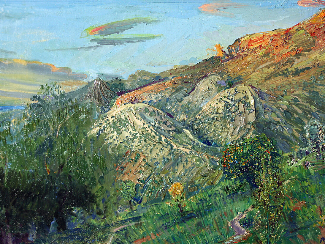 Piers Browne, Last sun on the Kyrenian Hills, Cyprus