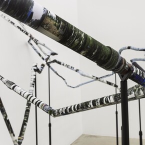 Guo Hongwei, The Path of the Metaphorist, PVC pipes and digital inkjet photo collage