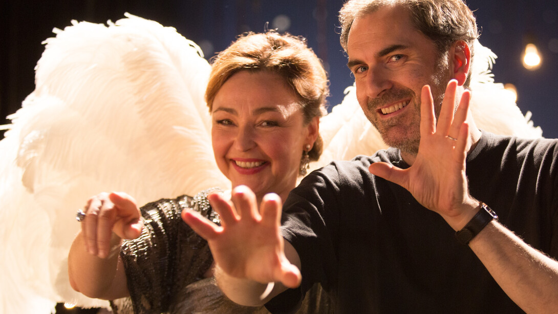 Catherine Frot e Xavier Giannoli durante le riprese di "Marguerite"