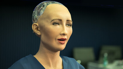 Sophia, Hanson Robotics Ltd. speaking at the AI for GOOD Global Summit, ITU, Geneva, Switzerland, 7 - 9 June, 2017