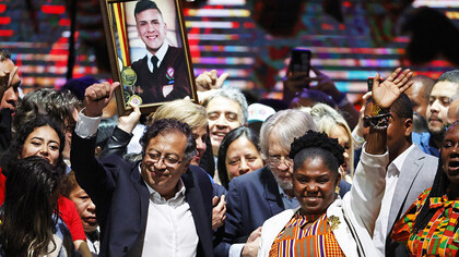 Gustavo Petro y Francia Márquez celebrando la victoria electoral del pasado 19 de junio de 2022