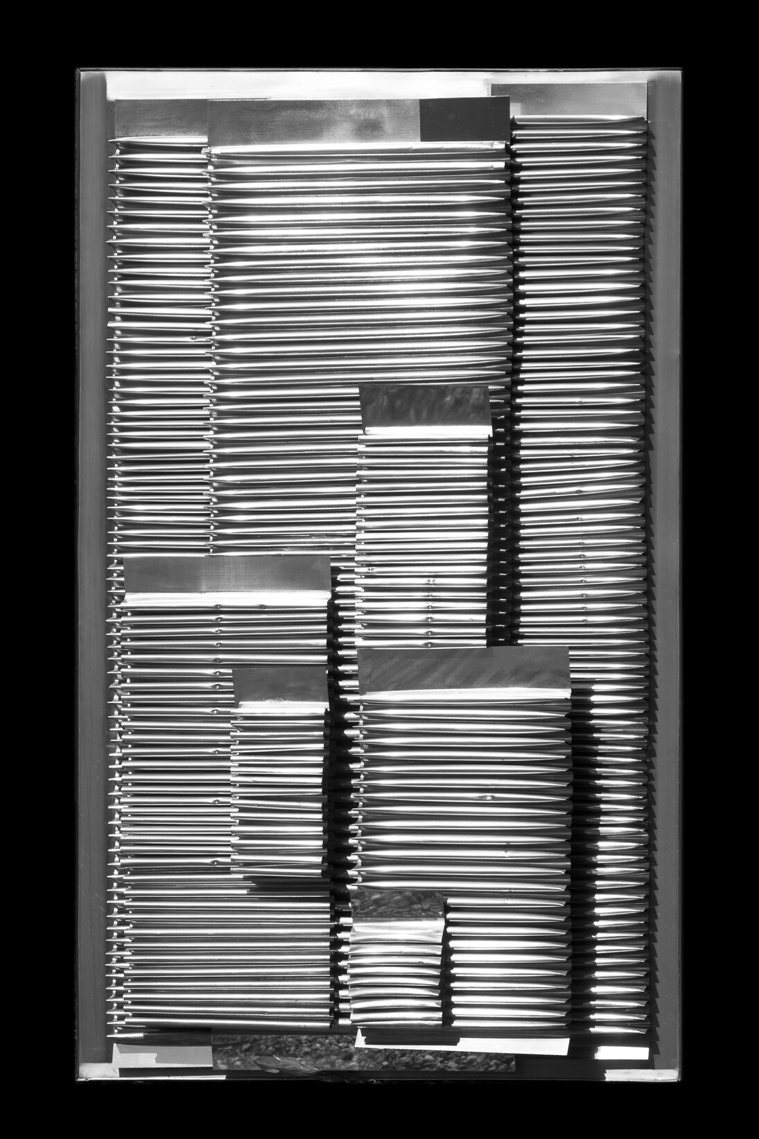 Heinz Mack, New York, New York, 1963, Aluminum on wood, 160 x 100 x 20 cm, Private collection, © Heinz Mack. Photo: Heinz Mack