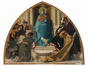 Nicolò Barabino, Faith with Representations of the Arts, (La Fede con i Rappresentati delle Arti), 1884–85; Oil on canvas, 89 3/4 x 112 1/4 in.; Museo dell’Opera del Duomo, Florence; inv. N. 90.87.1028