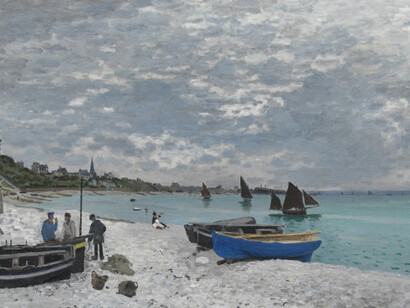 Claude Monet, La playa en Sainte-Adresse, 1867, Óleo sobre lienzo,75,8 x 102,5 cm
© The Art Institute of Chicago. Mr. and Mrs. Lewis Larned Coburn Memorial Collection