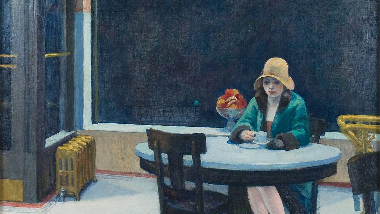 Edward Hopper, Automat (detalle), 1927