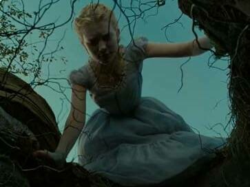 Jumping into the unknown...Alice in Wonderland takes a leap of faith, representing the willingness to embrace