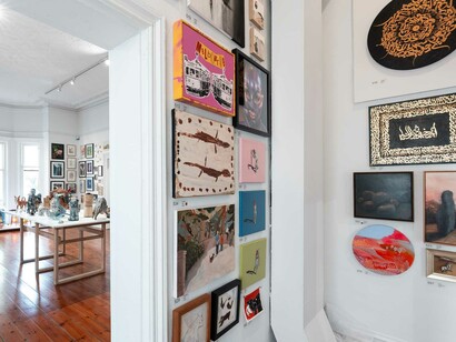 Various artists, Linden postcard show 2025, exhibition view. Courtesy of Linden New Art