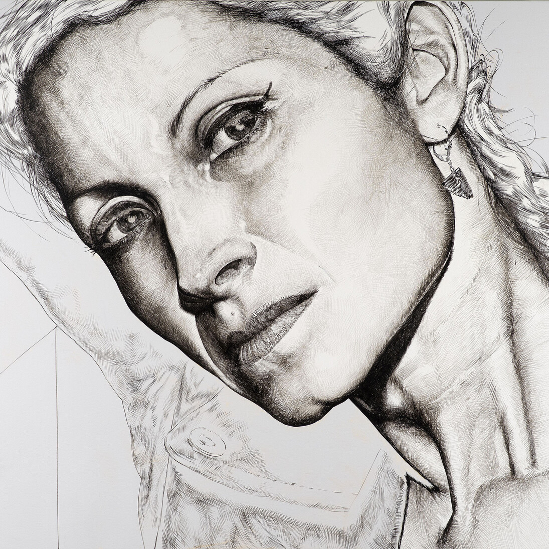 Víctor Rodríguez, Cross Hatch B&W Wing, 2015