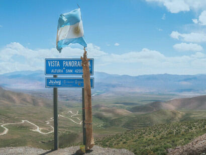 Drapeau national argentin dans la province de Jujuy, Argentine
