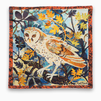 Mark Hearld, 'Owl Bough' Tapestry, 2021. Image © Red Photography courtesy Yorkshire Sculpture Park