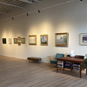 Various artists, Modern masters: American impressionism to abstract expressionism, exhibition view. Courtesy of Montanaro Fine Art