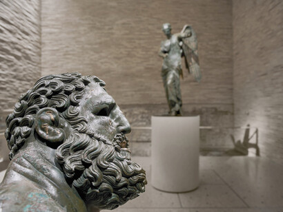 'El Púgil y la Victoria Alada' en el Capitolio de Brescia-Brixia. Parque Arqueológico de la Brescia Romana, Italia