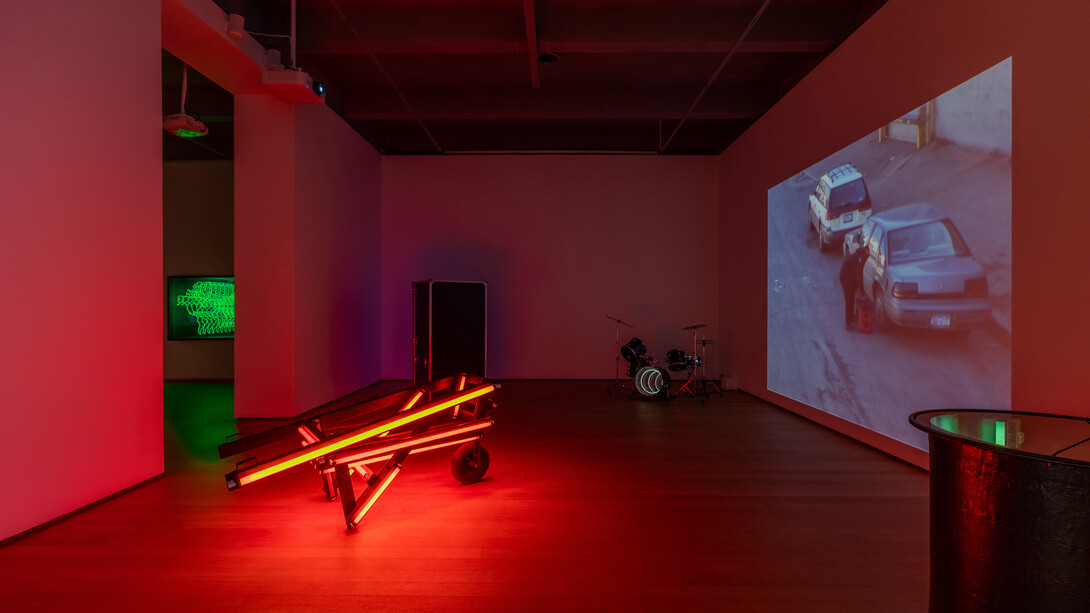 Iván Navarro, Light years, exhibition view. Courtesy of Templon
