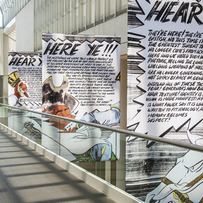 Mark Thomas Gibson, The Banner project, exhibition view. Courtesy of Museum of Fine Arts Boston