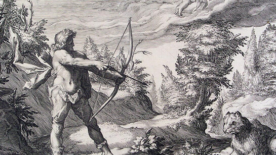 Gravura de Hendrik Goltzius (1558-1617), em estilo de banda desenhada
