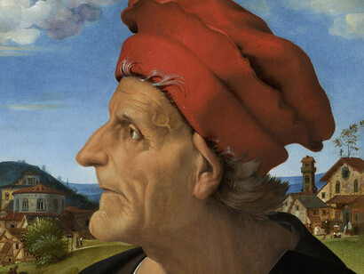 Piero di Cosimo, Ritratto di Francesco Giamberti, particolare