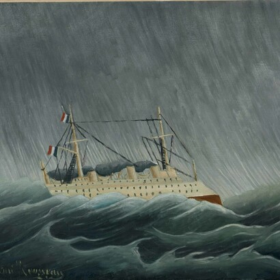Henri Rousseau, Le Navire dans la tempête/ Transatlantico in tempesta, 1899 ca., olio su tela, 54 x 65 cm, © RMN-Grand Palais (Musée de l’Orangerie)/Franck Raux