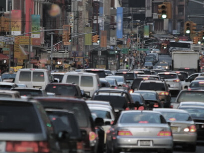 Traffic jammed streets