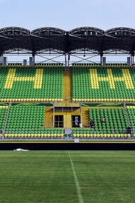 La tribuna dell'Anzhi Arena